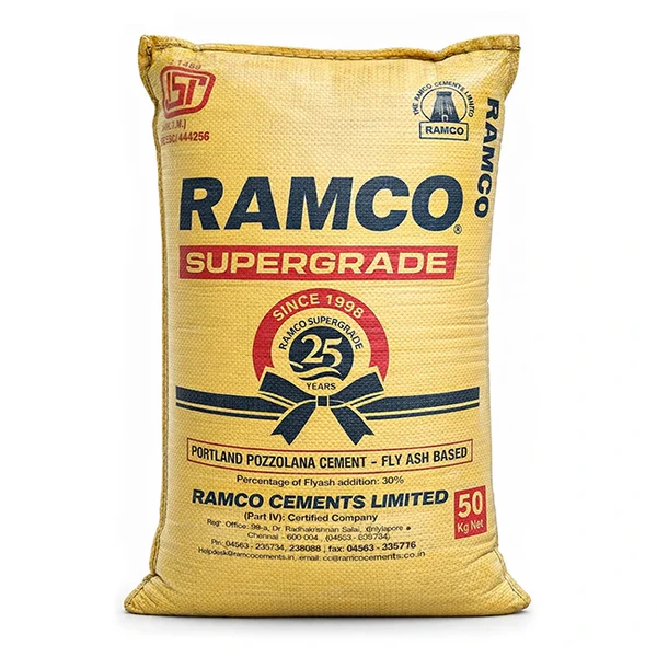 Ramco Supergrade PPC Cement, 50 Kg Bag
